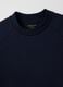 Blue cotton blend sweatshirt with front pocket_5