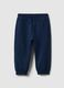 Girl's Blue Cotton Jogger Trousers with Regular Fit_0