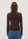 Brown viscose-blend crew-neck cardigan, regular fit_3