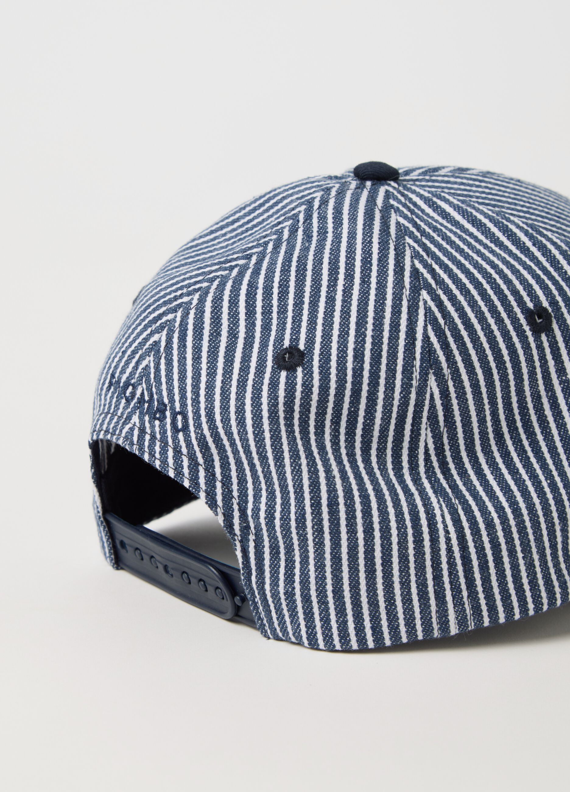 Striped baseball cap