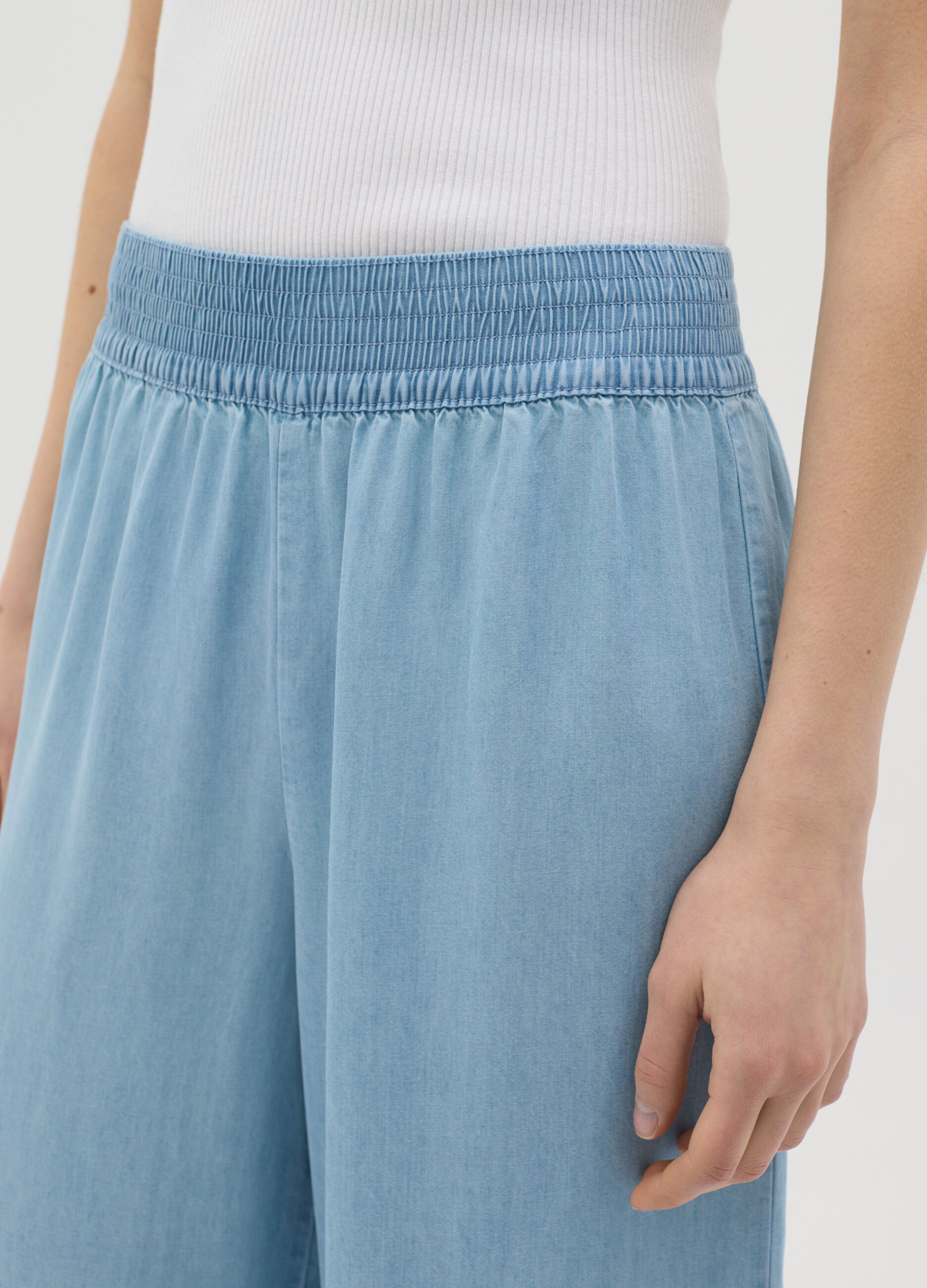 Wide-leg jeans in Lyocell