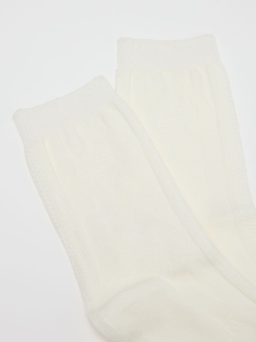Calzini in cotone elasticizzato bianchi_1