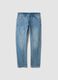 Light blue stretch cotton denim jeans, regular fit_0