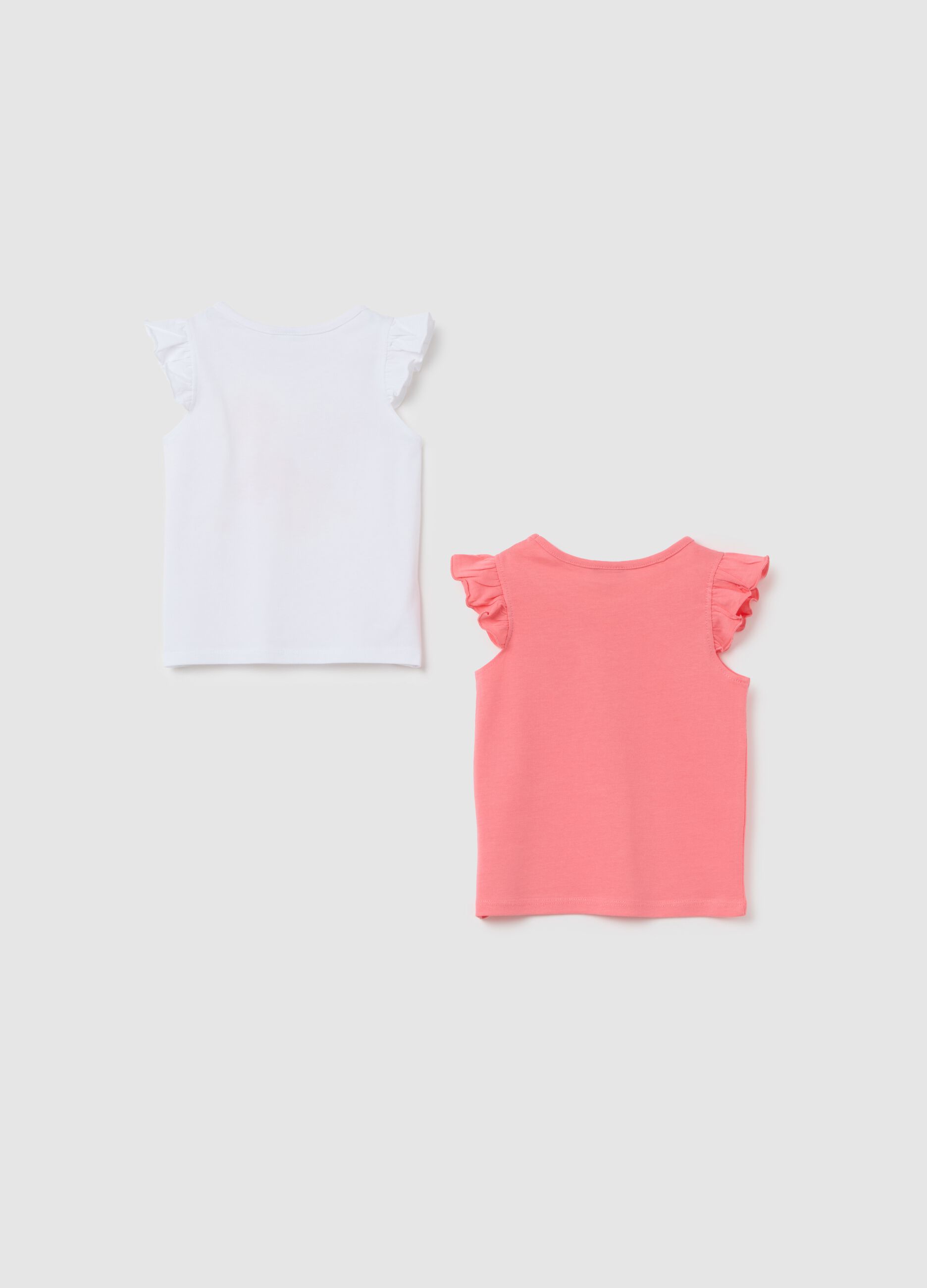 Girl's pure cotton multicolour regular fit vest set