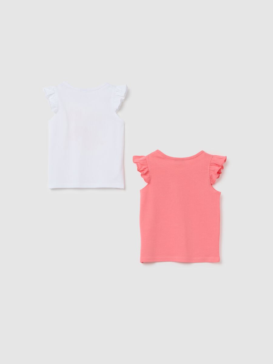 Girl's pure cotton multicolour regular fit vest set_1