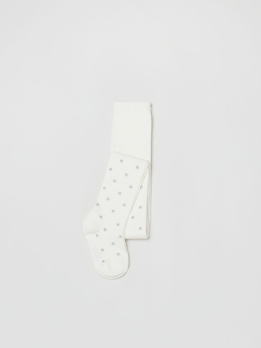 Collant con stampa stelle glitter_0