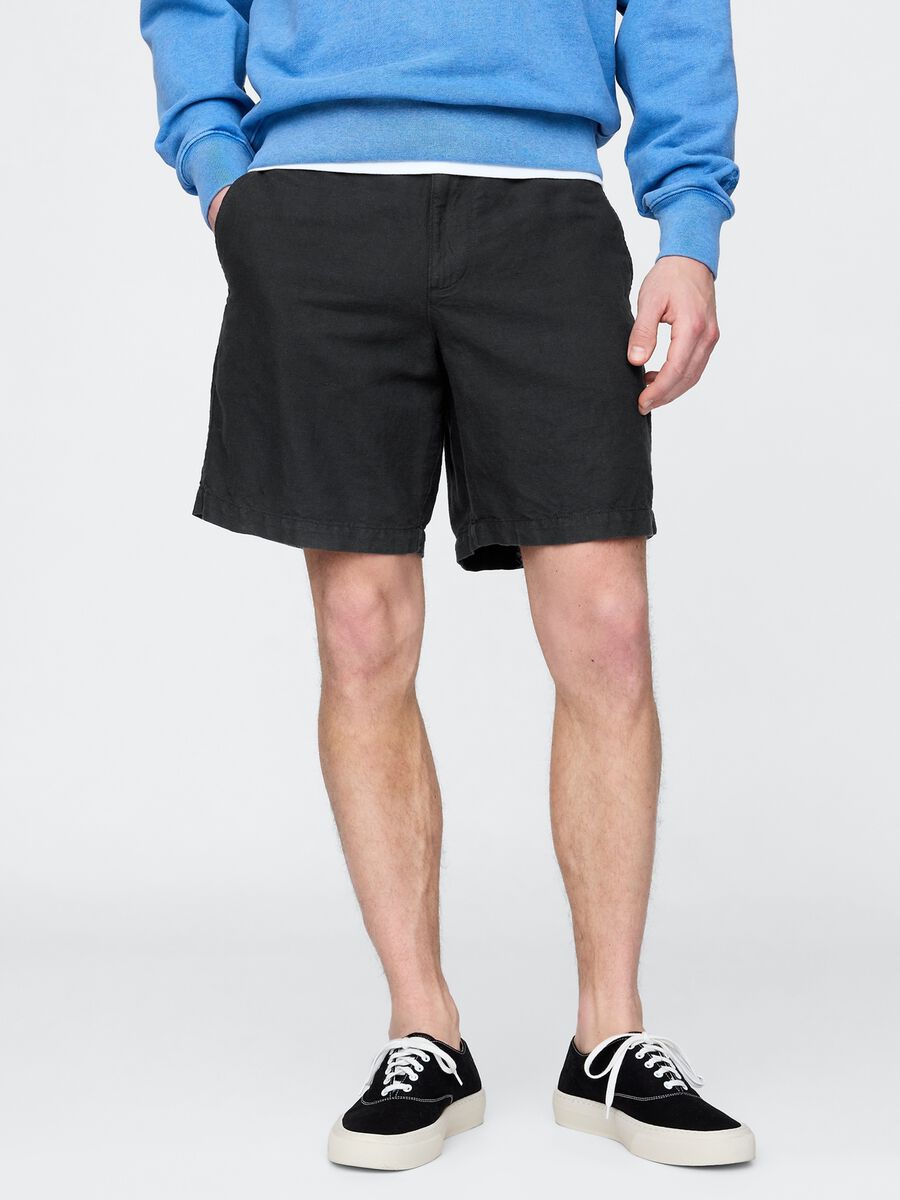 Gap Black Linen and Cotton Shorts_1