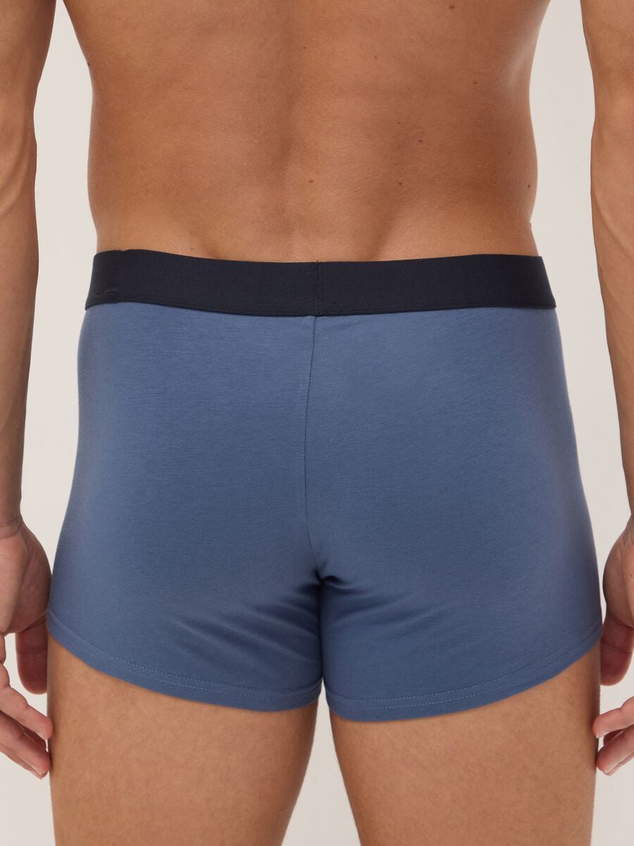 Multipack di cinque boxer multicolor in cotone organico elasticizzato_2