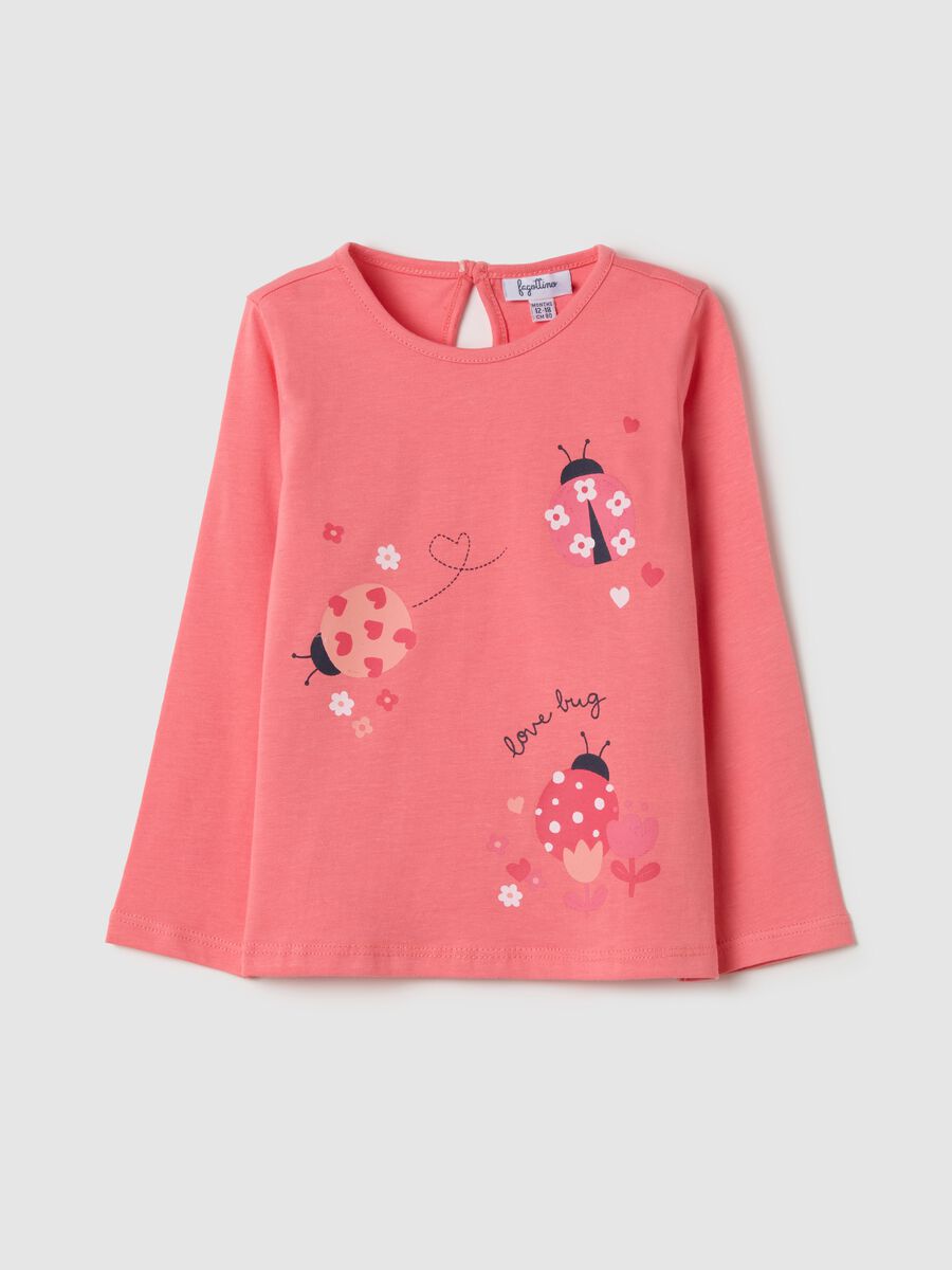 T-shirt a maniche lunghe con stampa_0