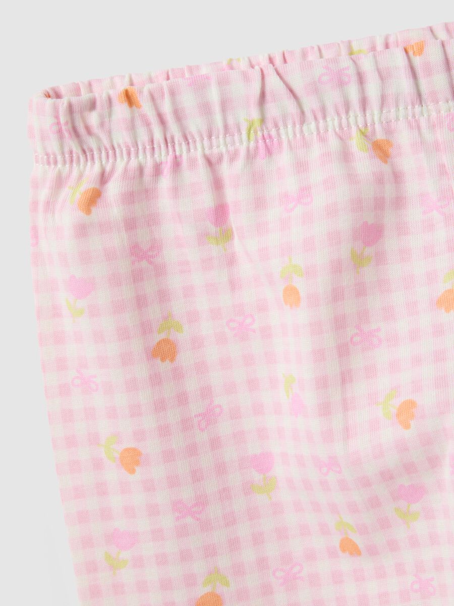 Pigiama in puro cotone rosa regular fit per bimba_3