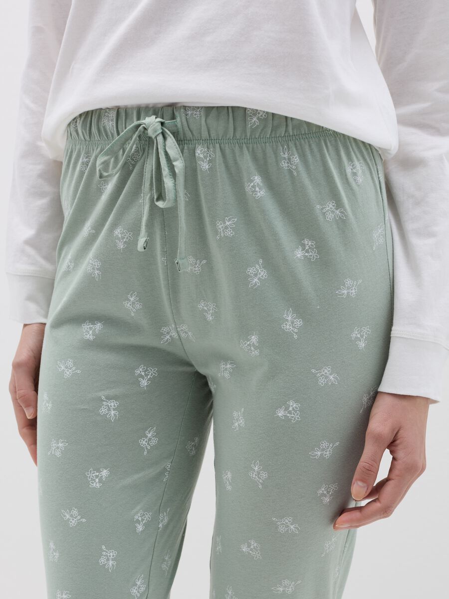 Cotton pyjamas with bouclé lettering_2