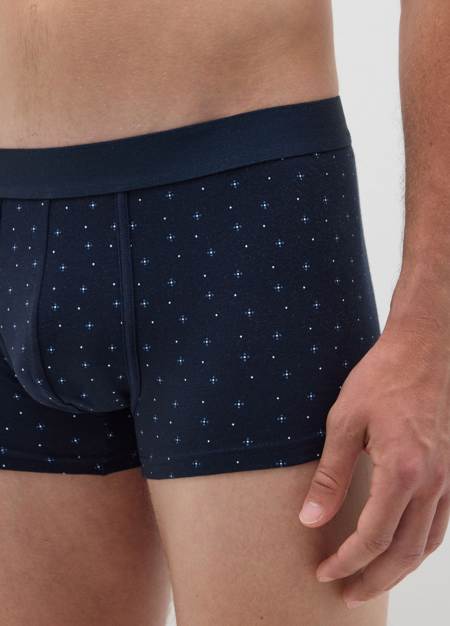 Set 3 boxer da uomo in misto cotone multicolor regular fit