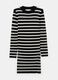 Short ribbed dress with striped pattern_4