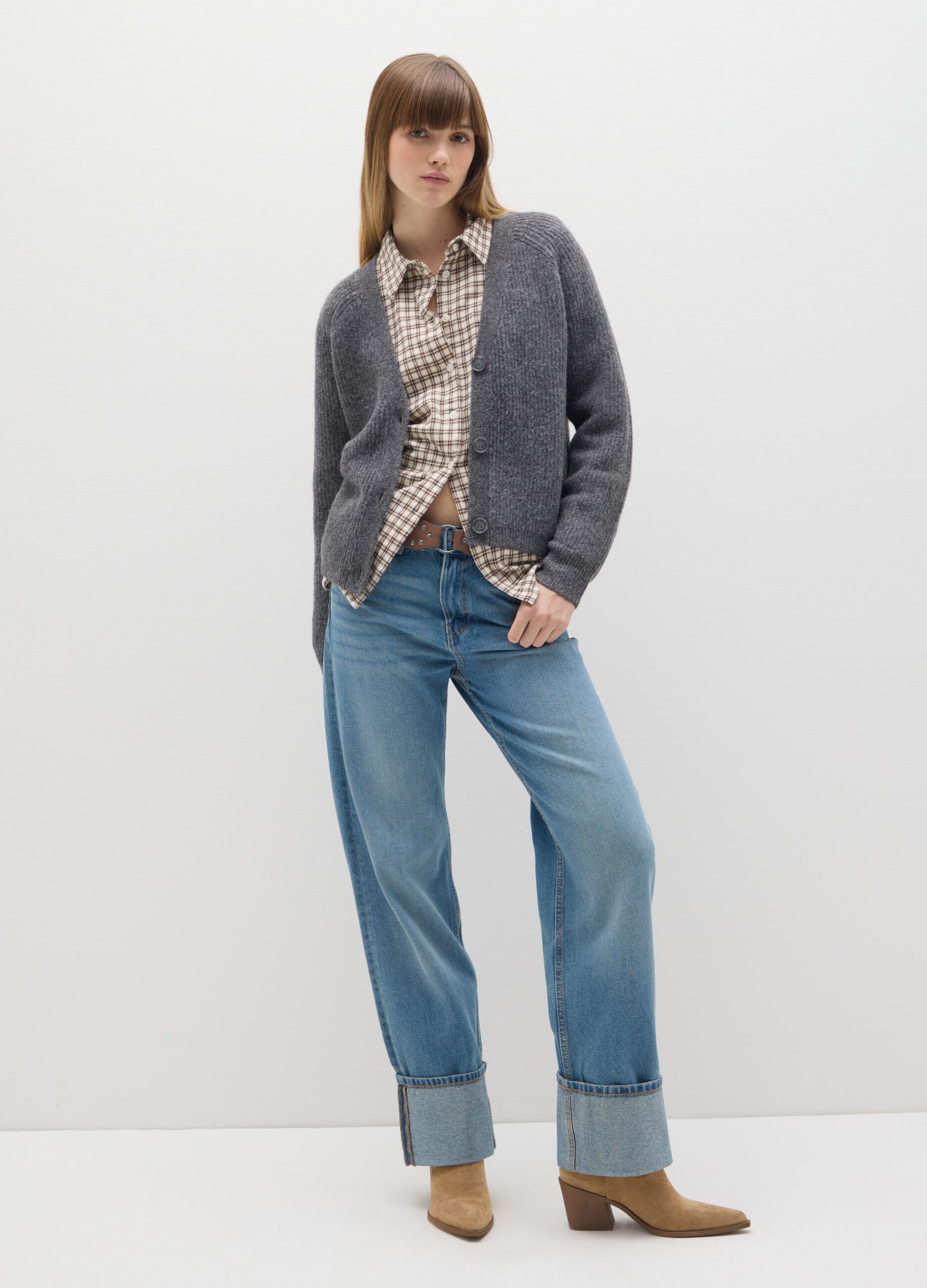 Stretch Grey Cardigan
