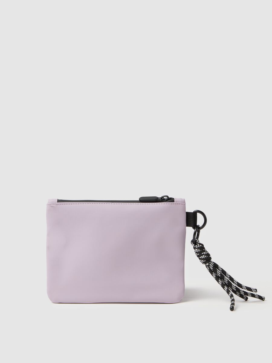 Purple wallet with zip and braided details_1