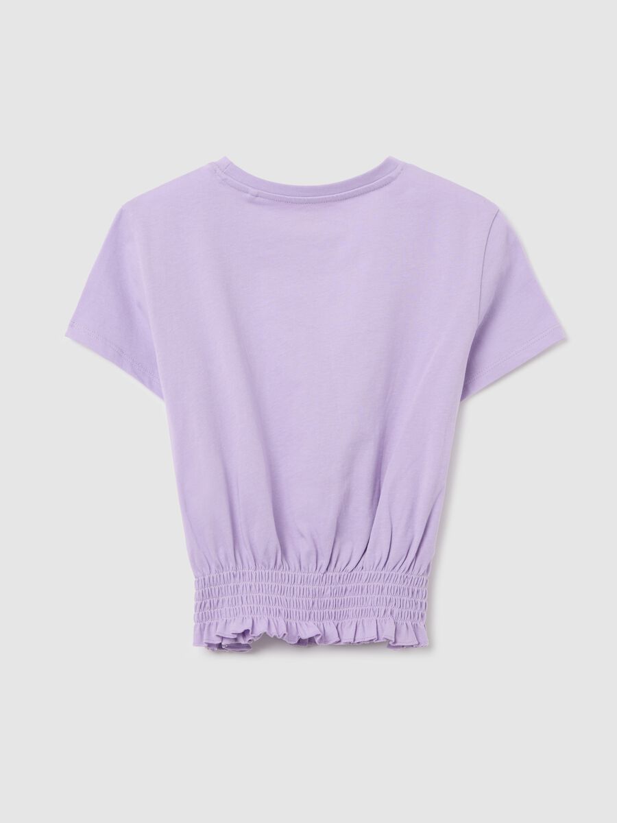 Lilac T-shirt in 100% cotton with short sleeves_4