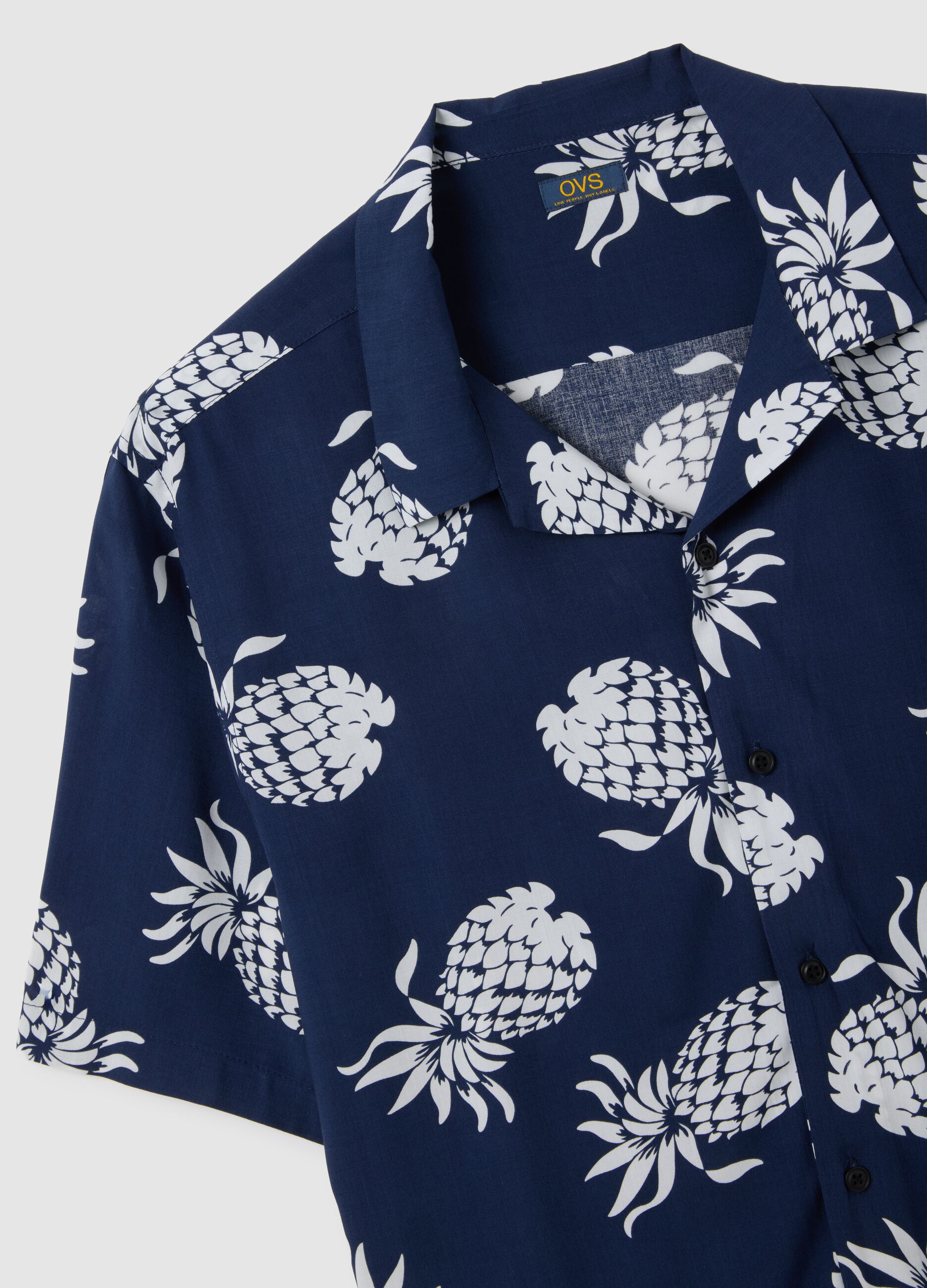 Men's Multicolour Viscose Over Fit Shirt