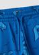 Blue pure cotton shorts with all-over print_2