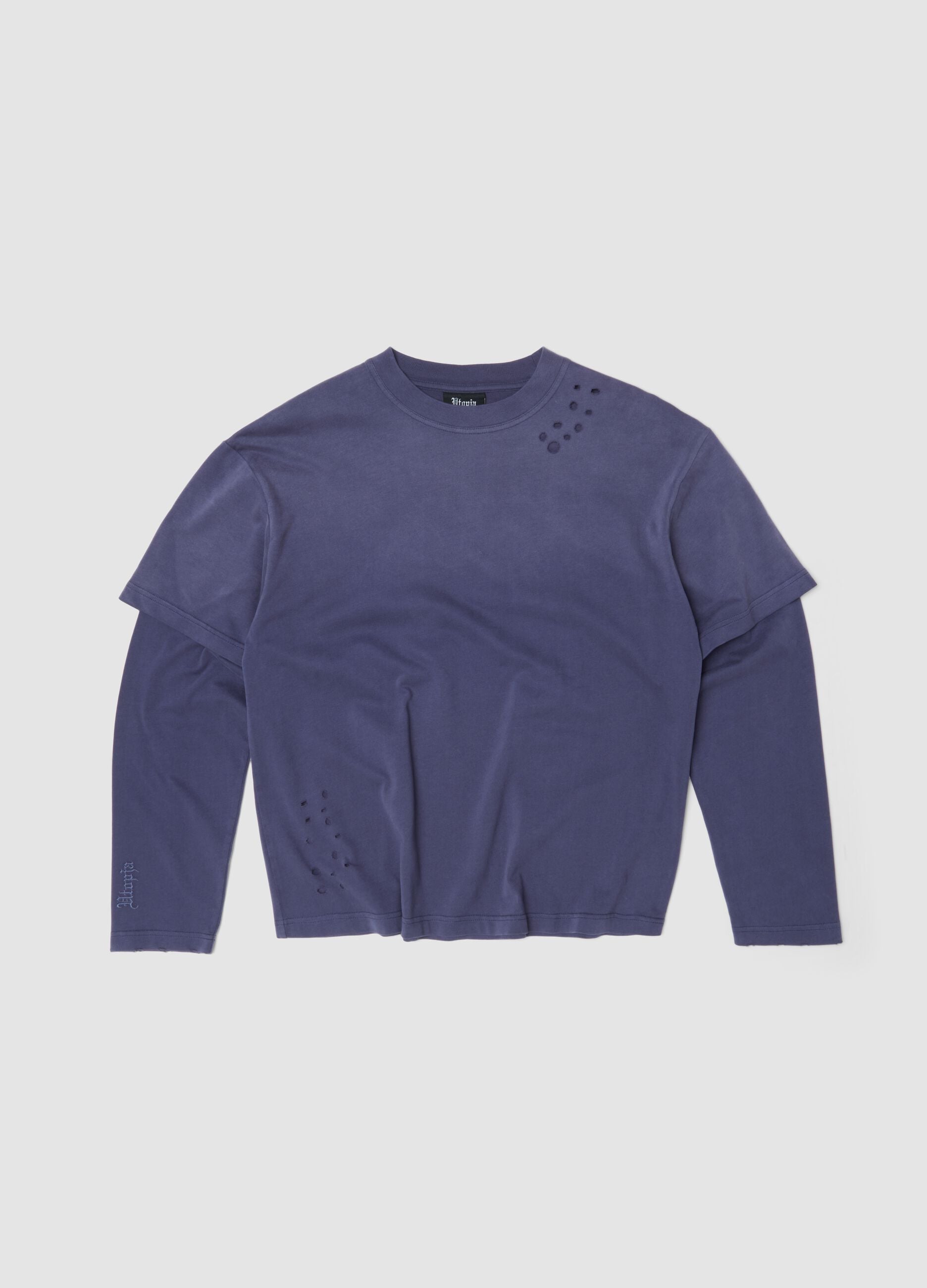Double Long Sleeve Sunfaded Twilight