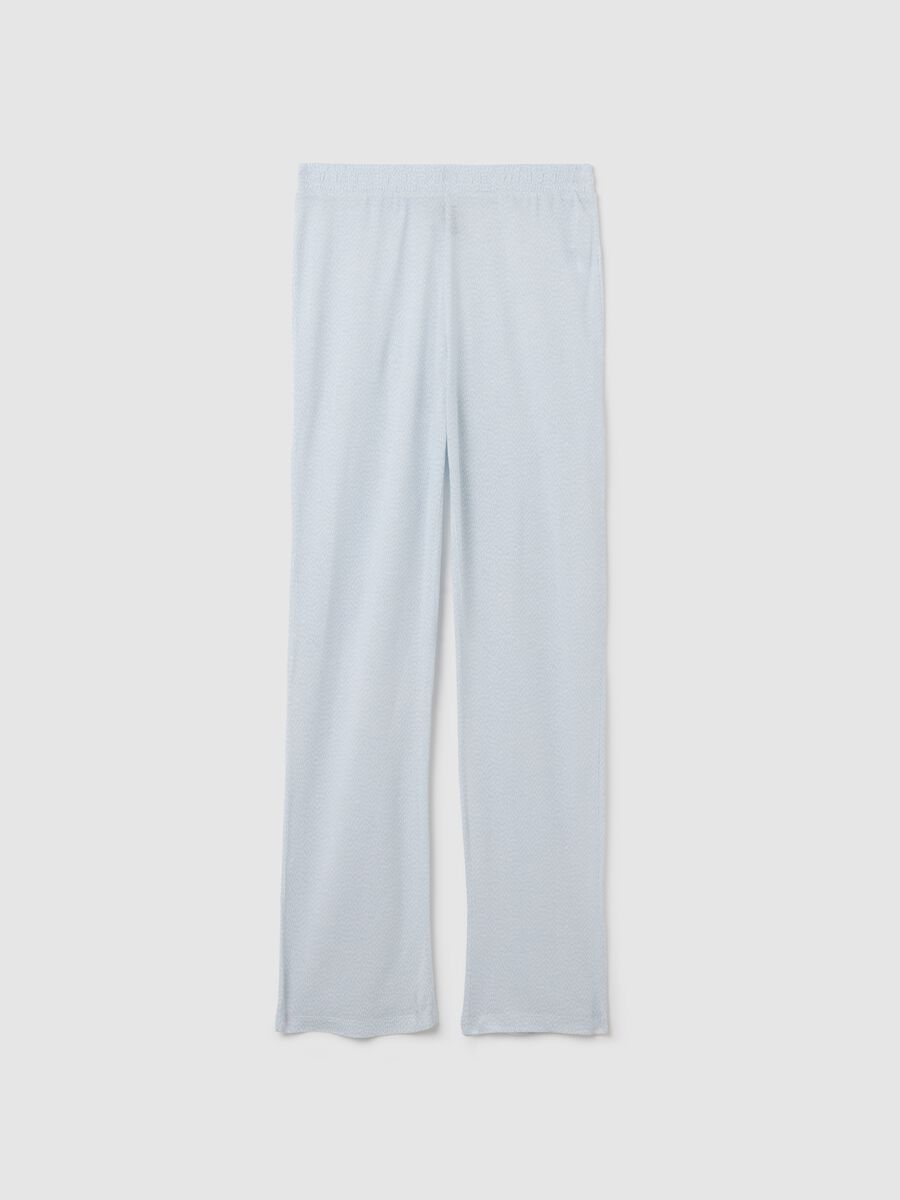 Pantaloni in puro viscosa multicolor regular fit_0
