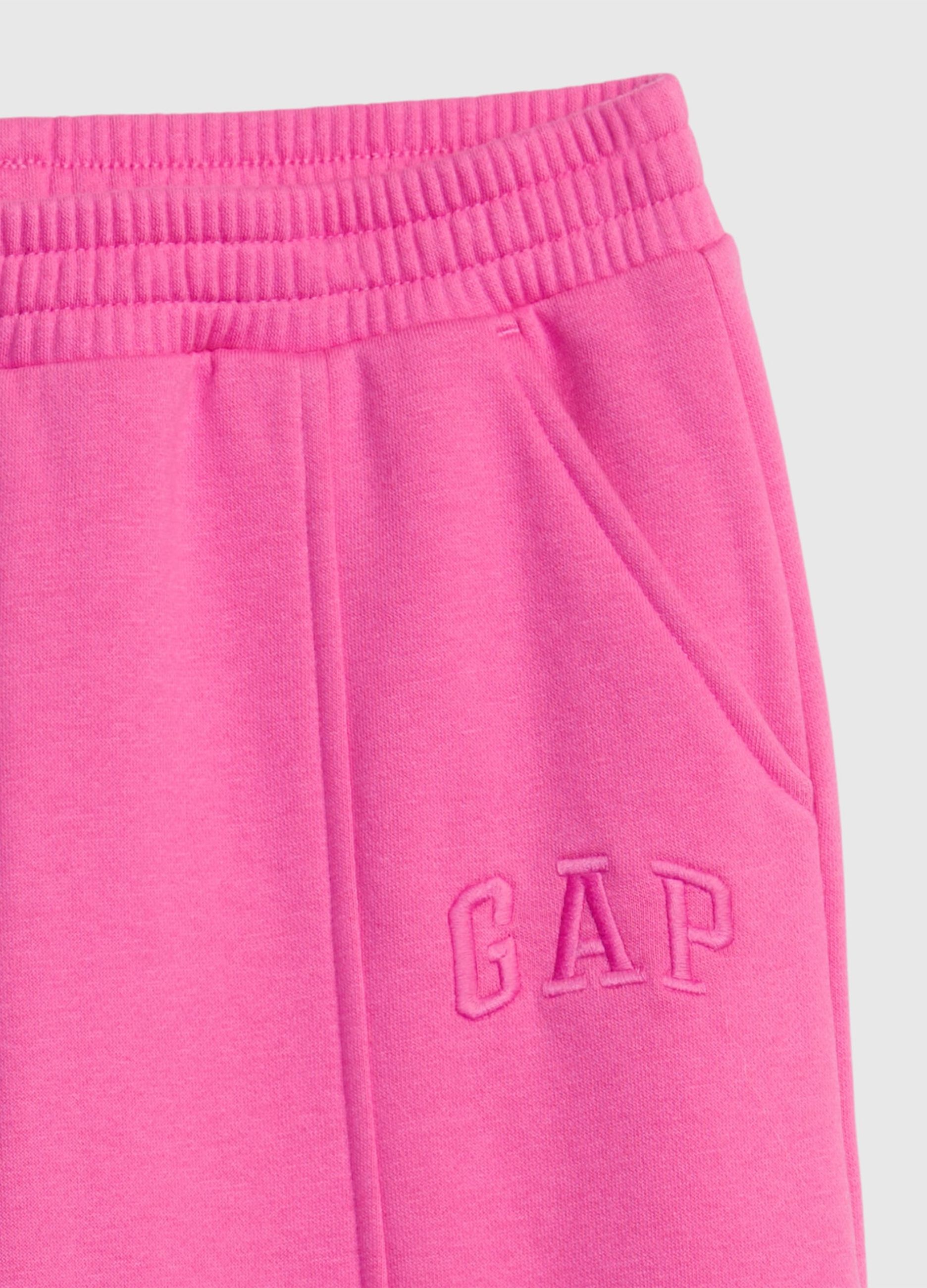 Wide-leg joggers with embroidered logo
