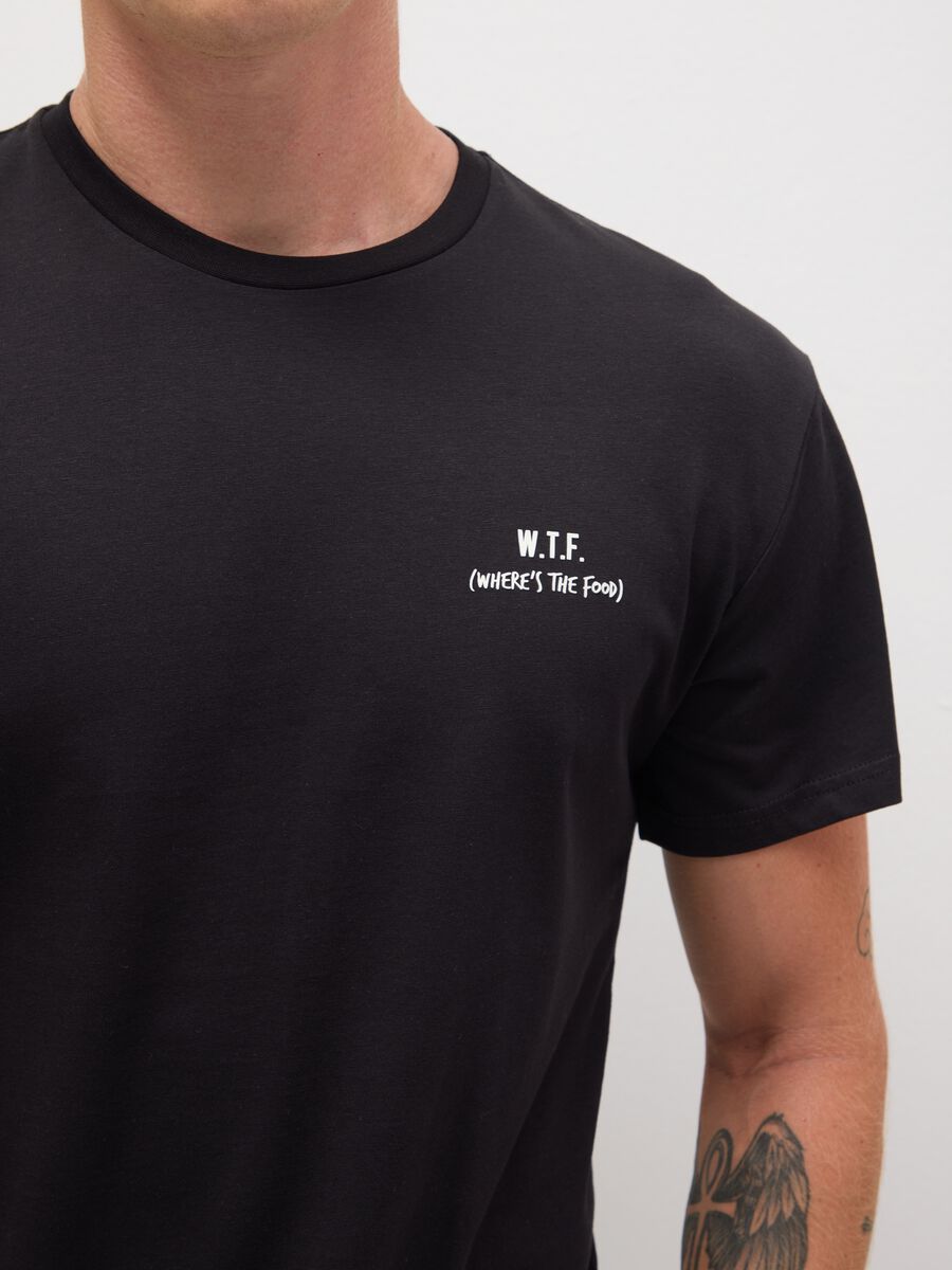 Black pure cotton T-shirt B.Angel_2