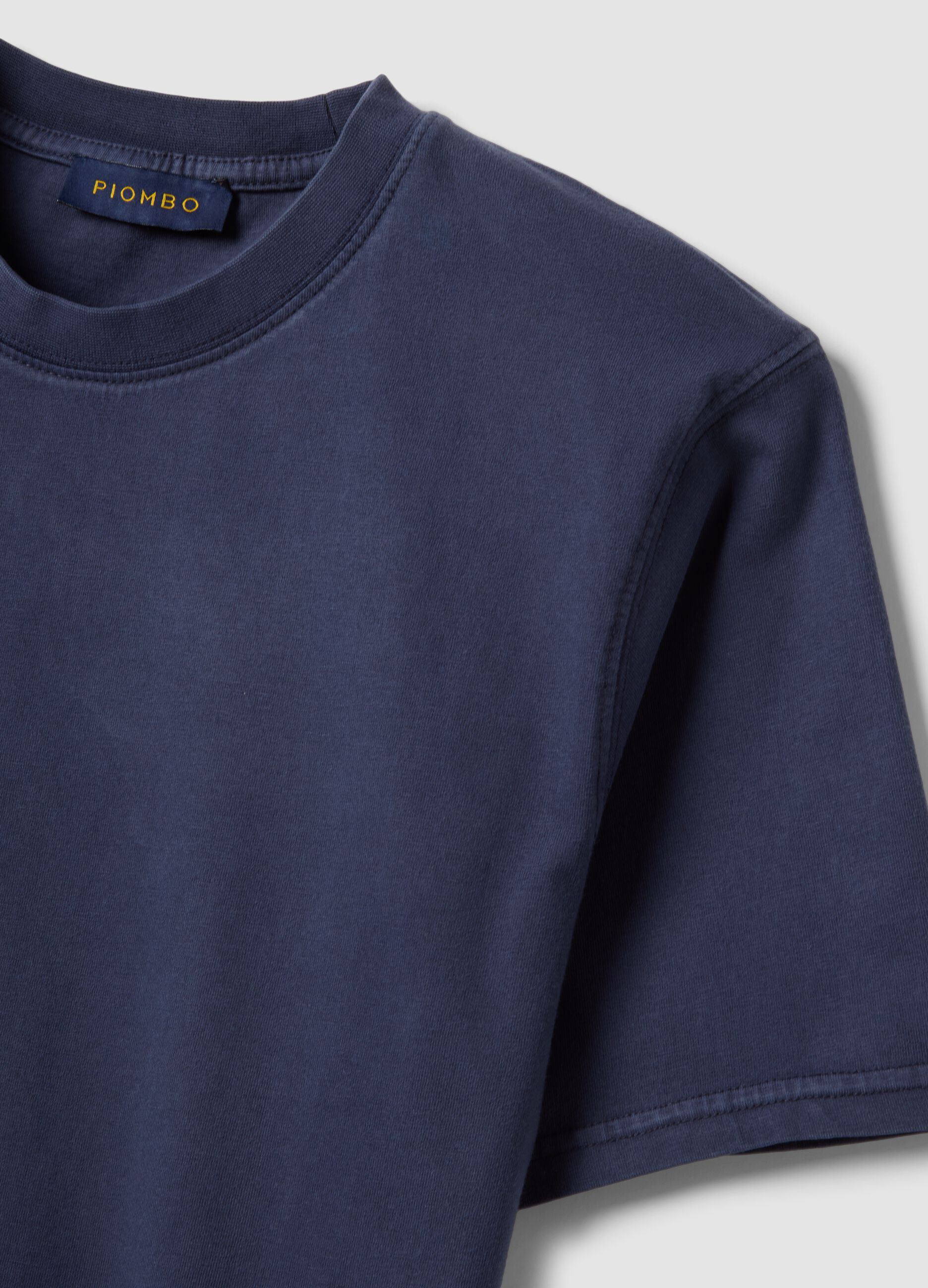 Blue pure cotton relaxed fit T-shirt