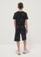 Black pure cotton all-over print shorts for boys, regular fit_1