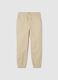 Pantaloni da ragazzo in cotone elasticizzato beige relaxed fit_3