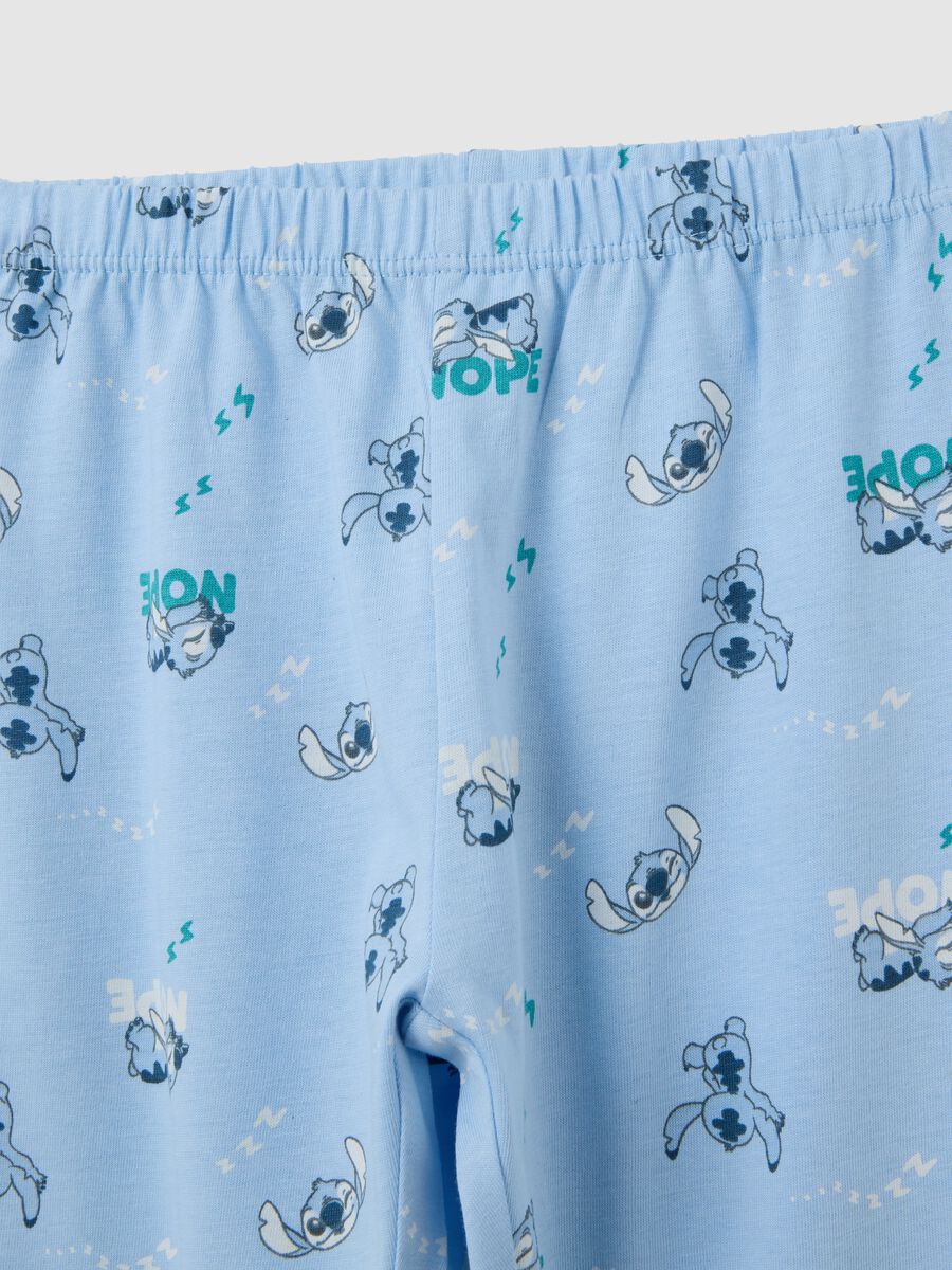 Kids' pyjama set in pure white and blue cotton_3