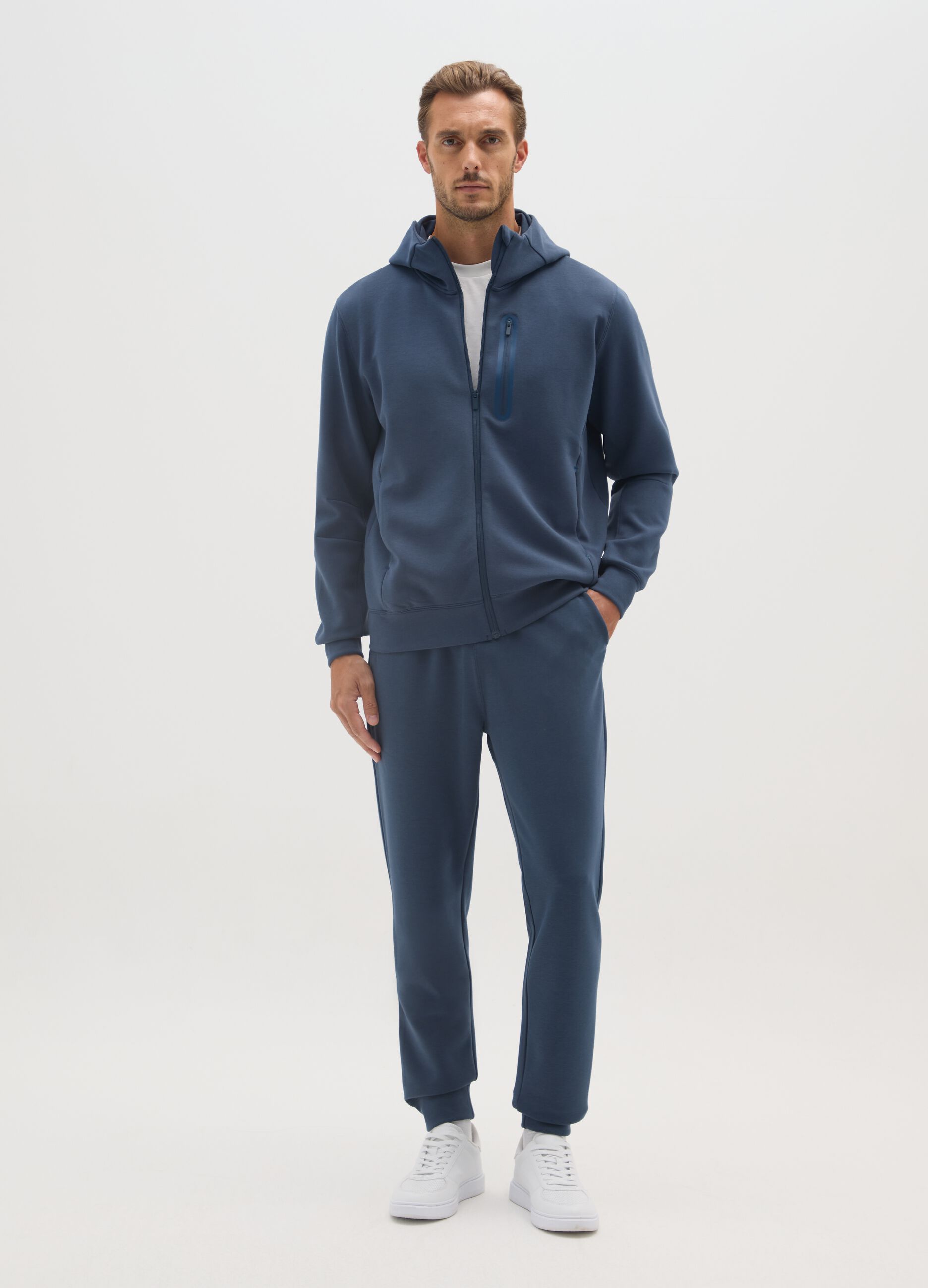 Blue Regular Fit Joggers
