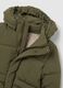 Green padded jacket with removable hood_2