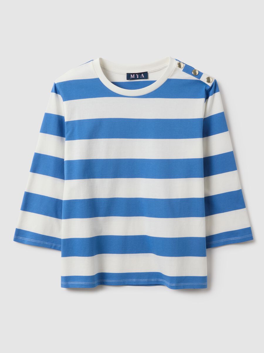 Regular Fit Multicolour Striped Pure Cotton Jumper_4