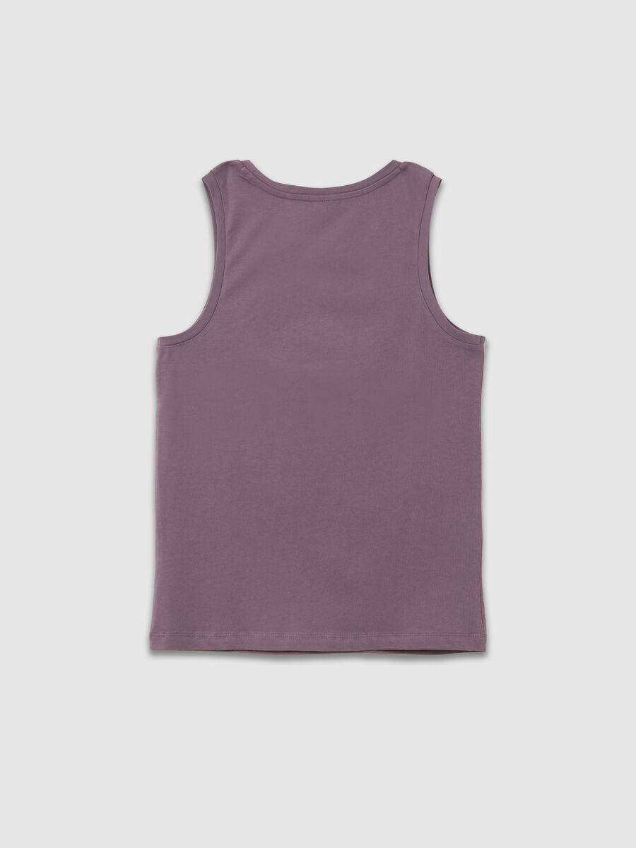 Purple pure cotton tank top_4