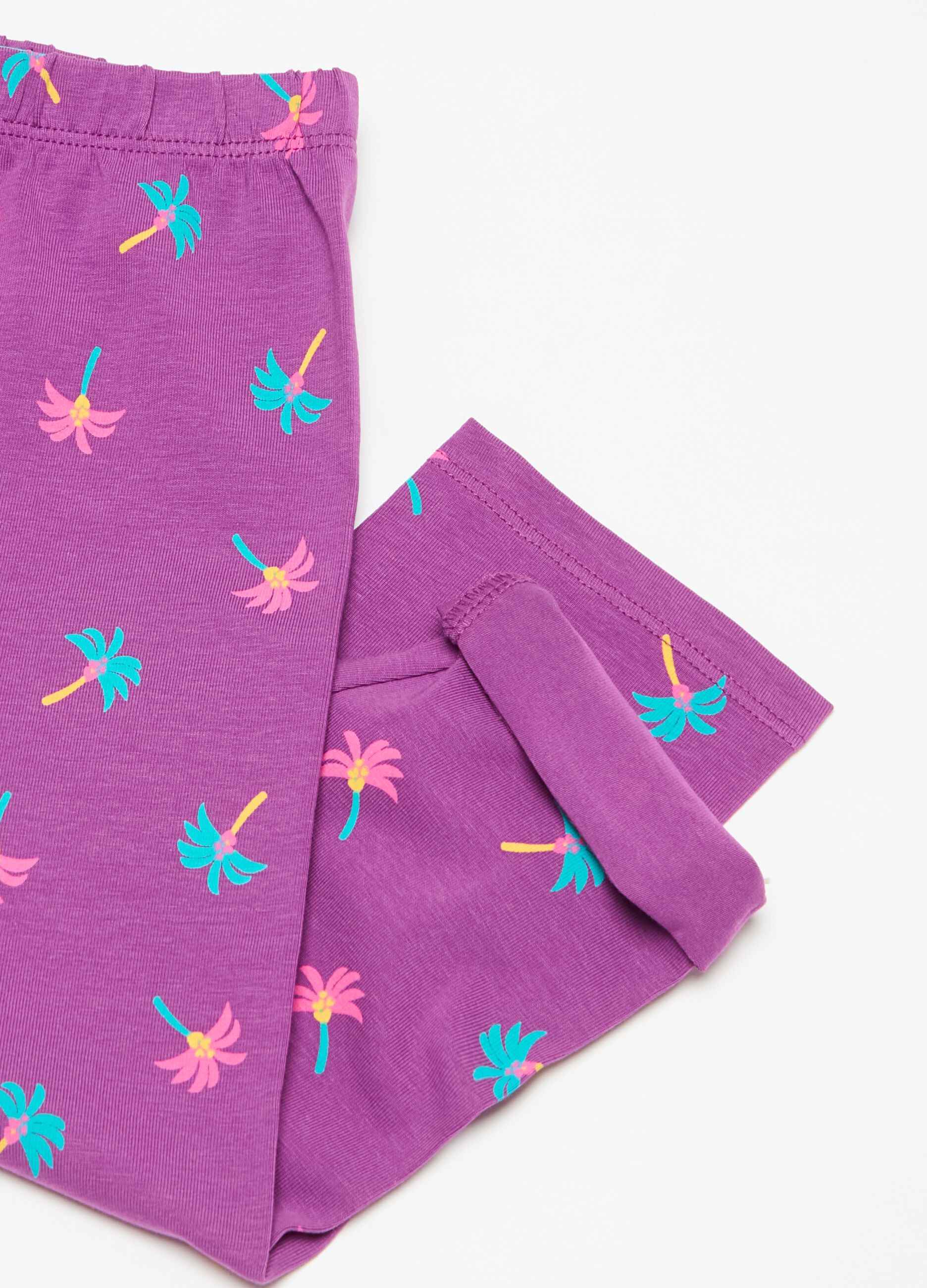 Three-quarter leggings with print