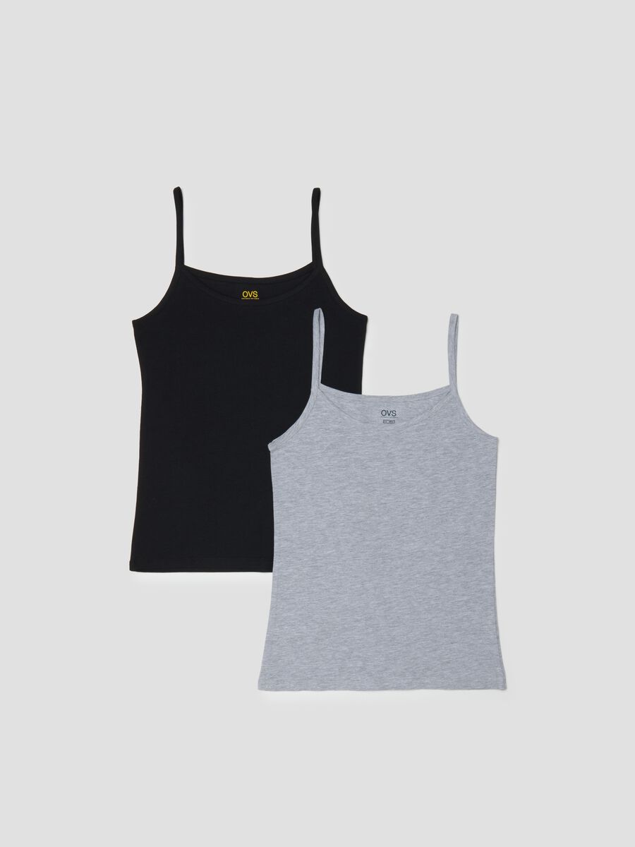 Bipack canottiere in misto cotone multicolor regular fit_0