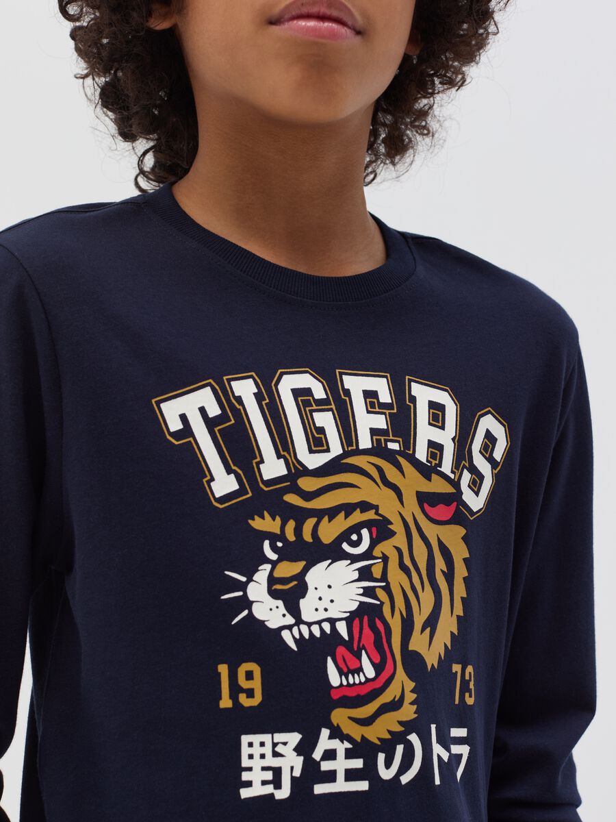 T-shirt a maniche lunghe stampa "Tigers 1973"_1