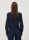 Dark blue slim-fit stretch cotton denim shirt_3
