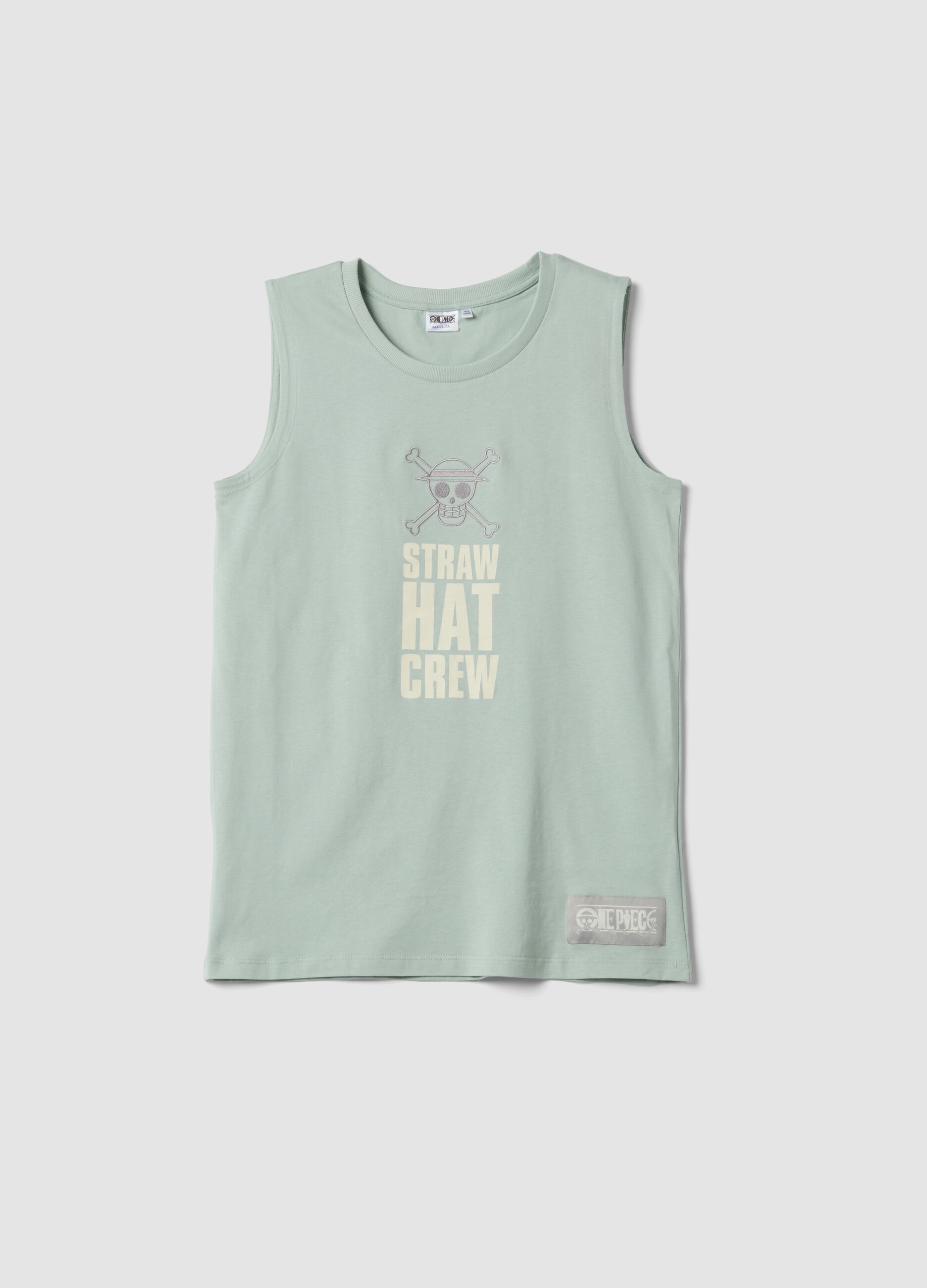 Green pure cotton vest