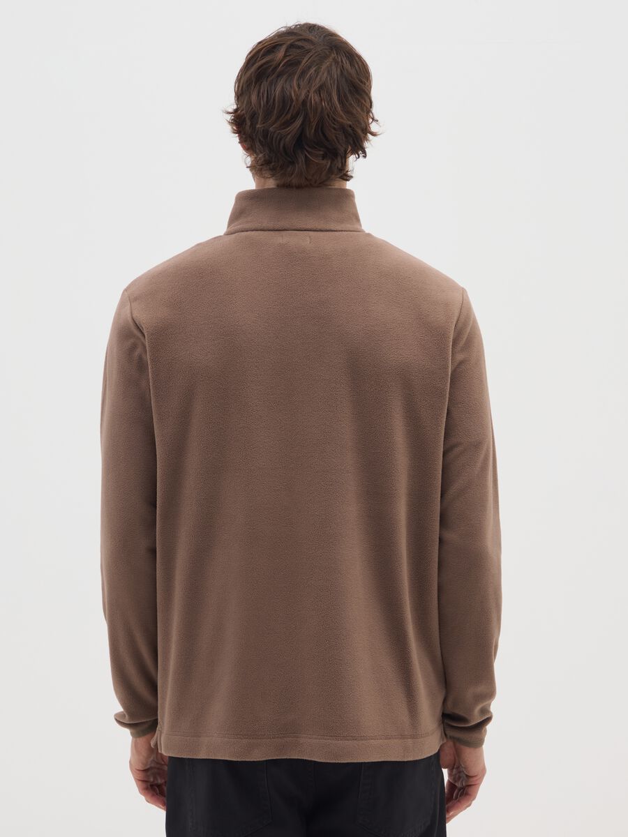 Felpa in pile marrone regular fit_2