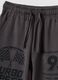 Pantaloni jogger grigi in puro cotone con stampa sportiva_2