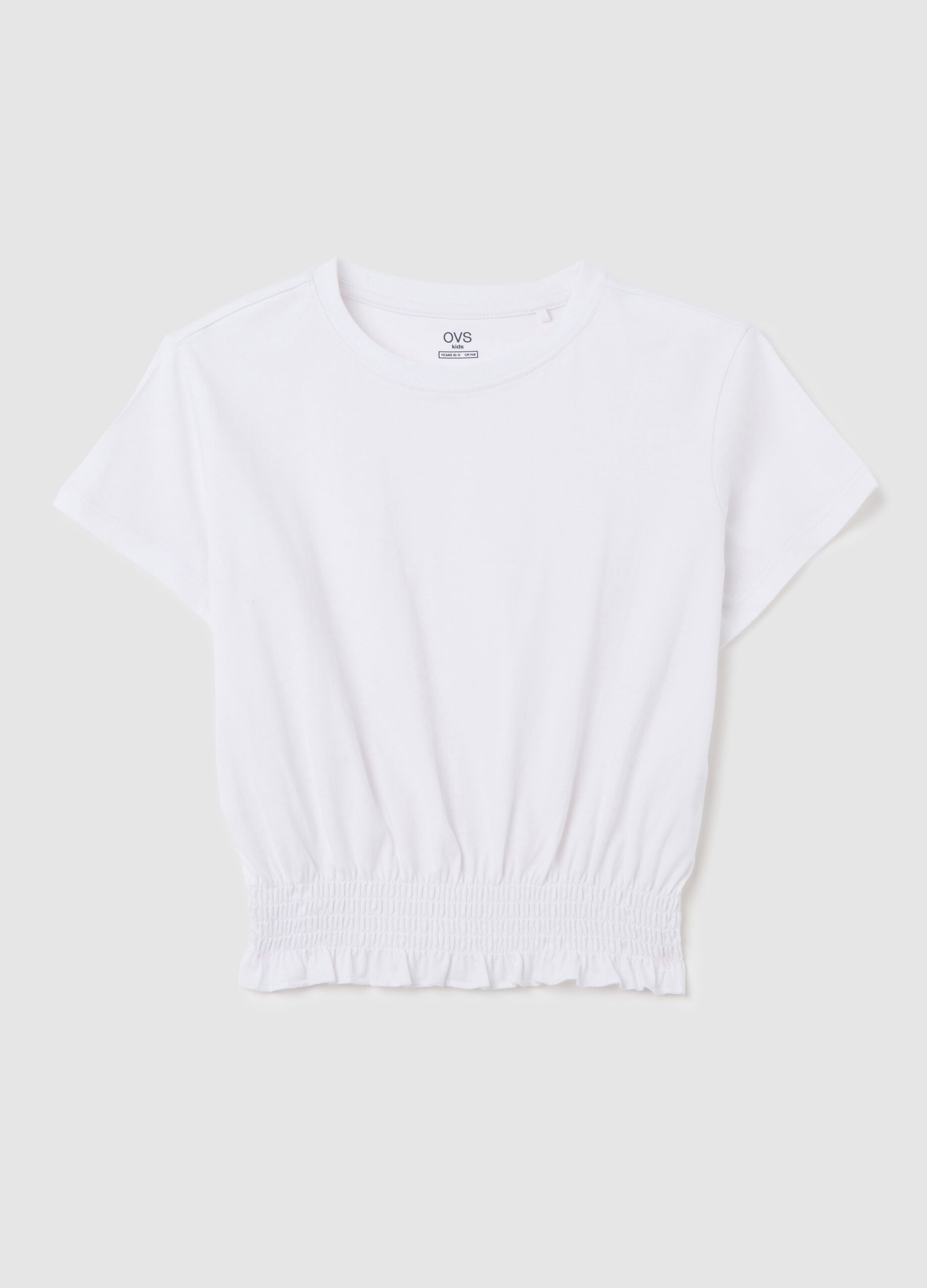 Pure cotton white T-shirt for girls