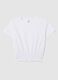 Girls&rsquo; white regular-fit T-shirt in 100% cotton_3
