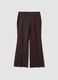 Brown flare trousers in stretch viscose_4