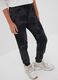 Pantaloni jogger neri in puro cotone con stampa sfumata per ragazzo_2