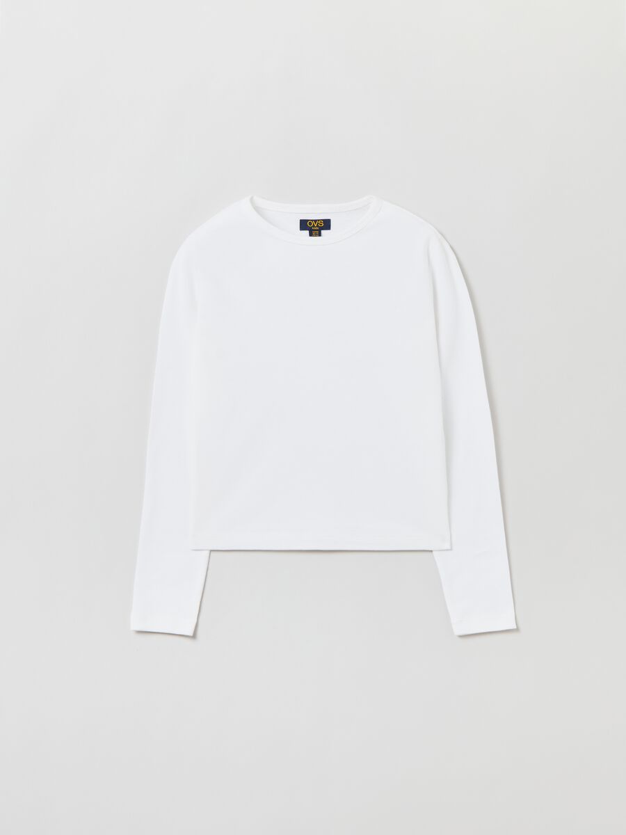 T-shirt a maniche lunghe in cotone_0