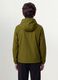Green hooded rain jacket with zip for boys_3