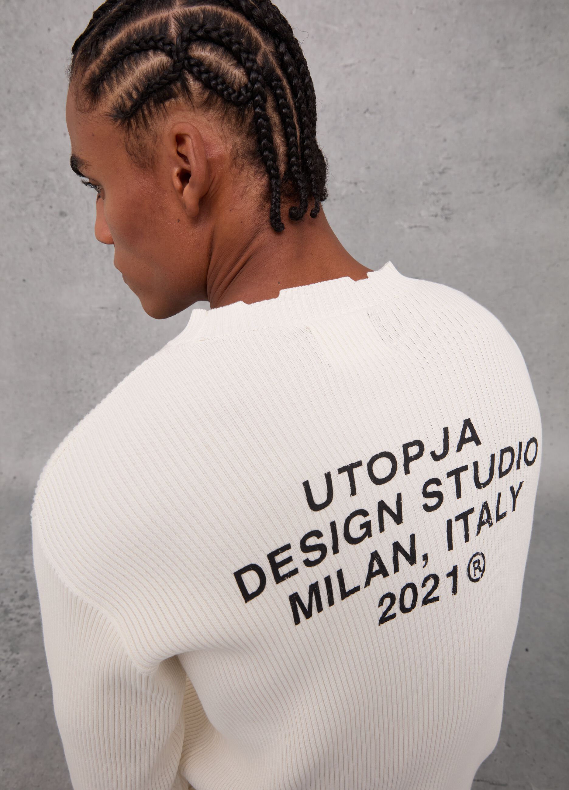 Light Knit Crewneck Vintage White