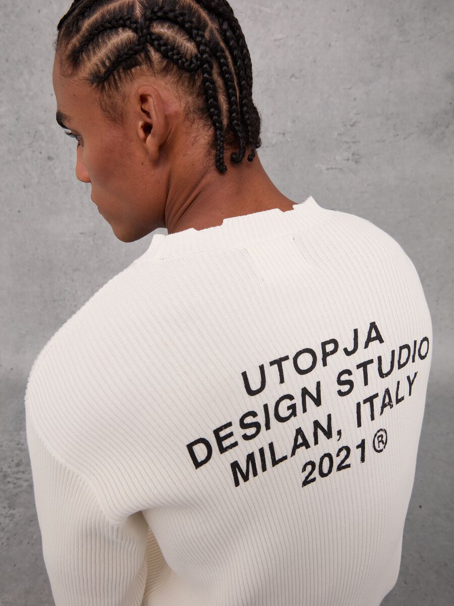 Light Knit Crewneck Vintage White_4