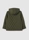 Boys' padded jacket in mixed green fabric regular fit_4